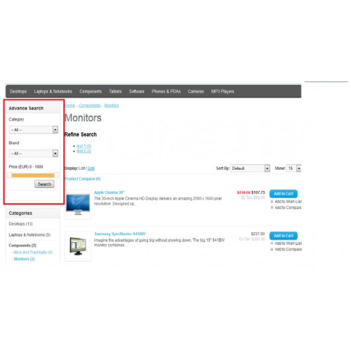 Advanced Search Filter